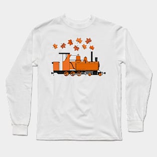 Fall Steam Train Autumn Thanksgiving Long Sleeve T-Shirt
